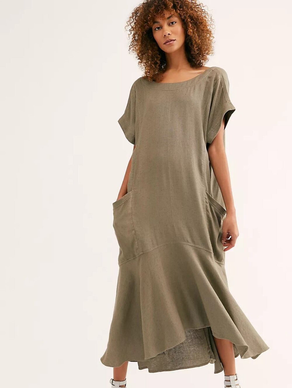 NWT Free People Crisp And Cool Midi Dress Size L